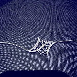 Custom made”N” with zircon 925  women bracelet